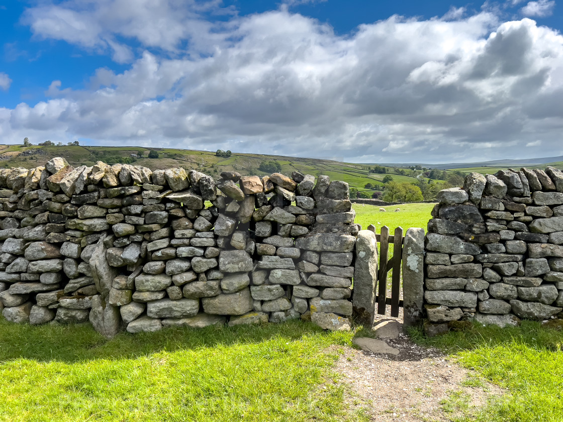 "Squeeze Stile and Gate Located on Grassington to Hebden Public Footpath." stock image