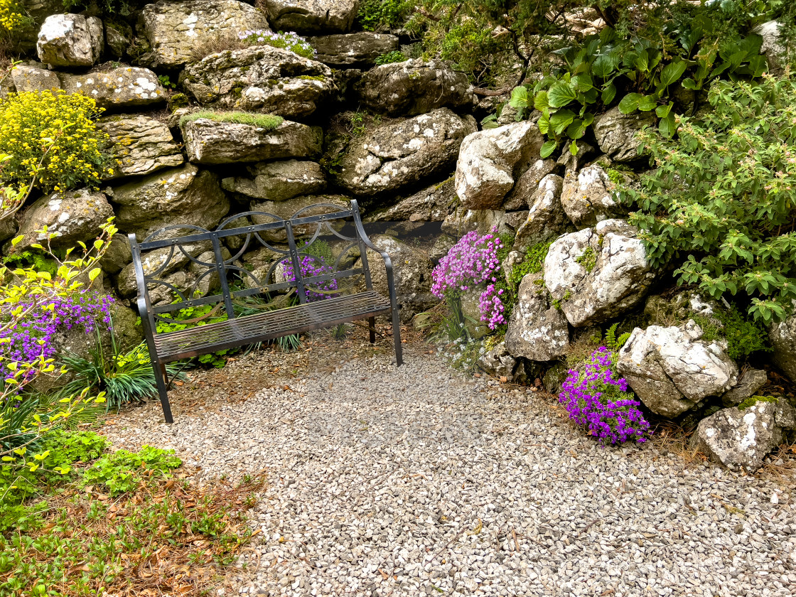 "Aysgarth Edwardian Rock Garden." stock image