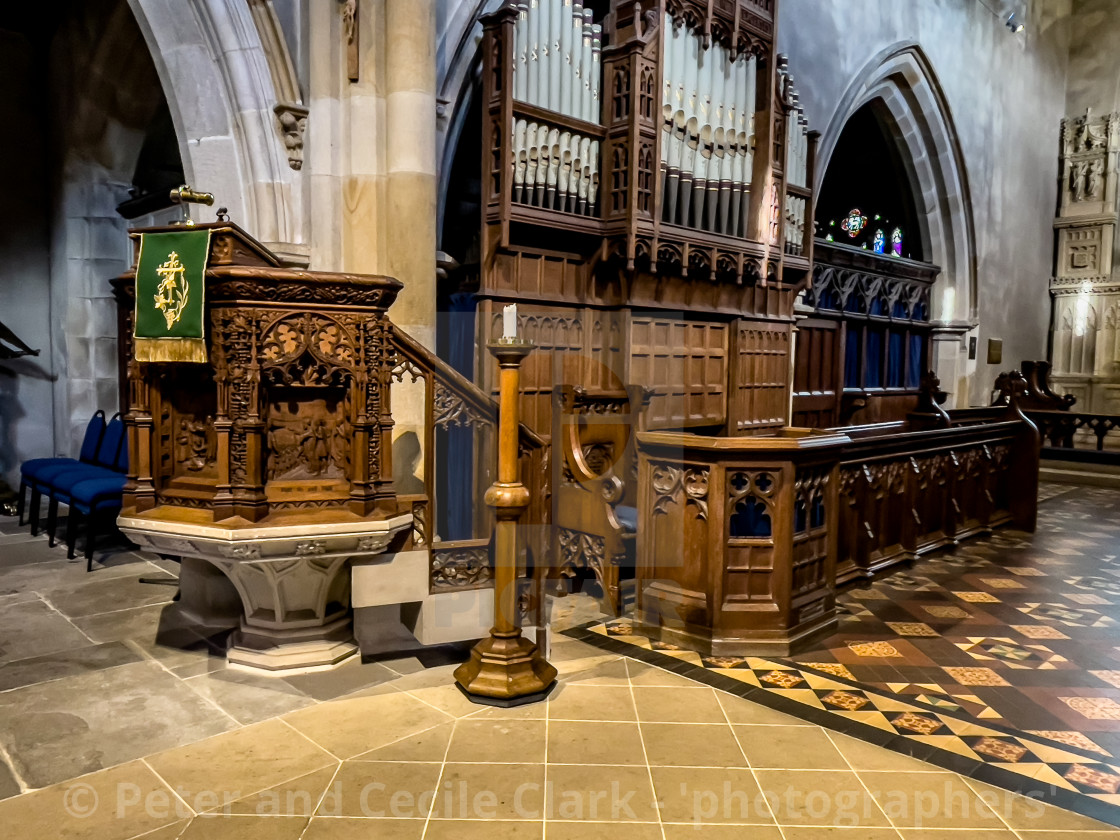 "St Andrew's Church, Aysgarth." stock image