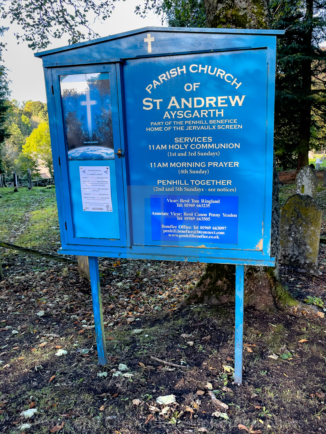 "St Andrew's Church, Aysgarth." stock image