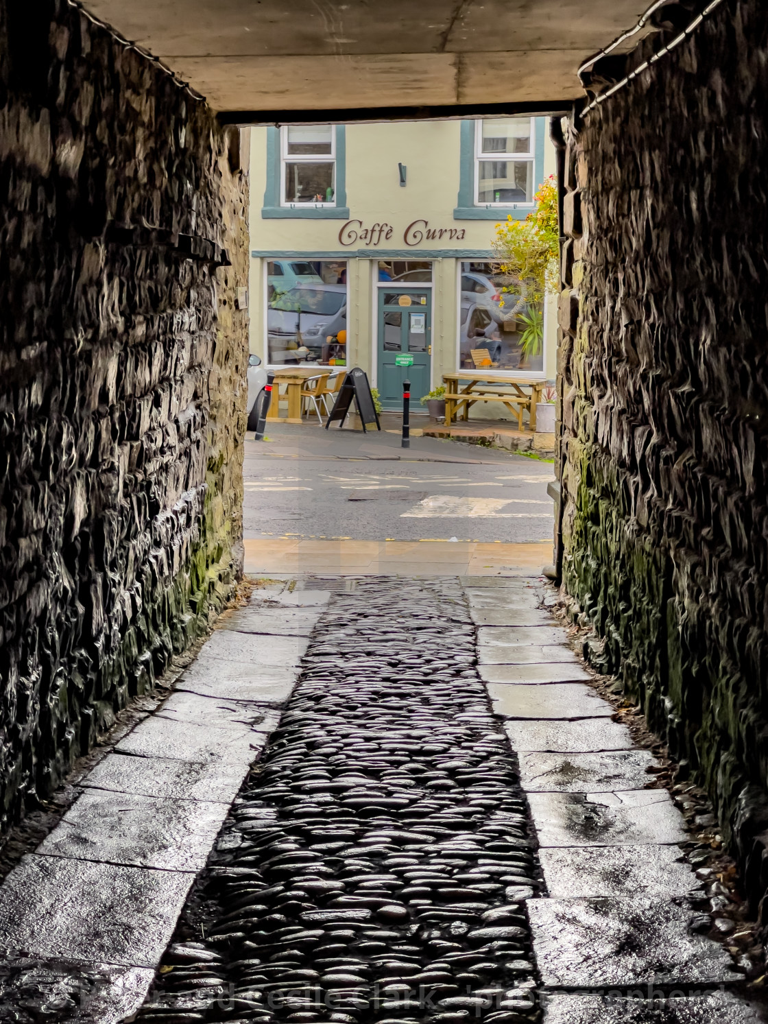 "Ginnel in Hawes." stock image