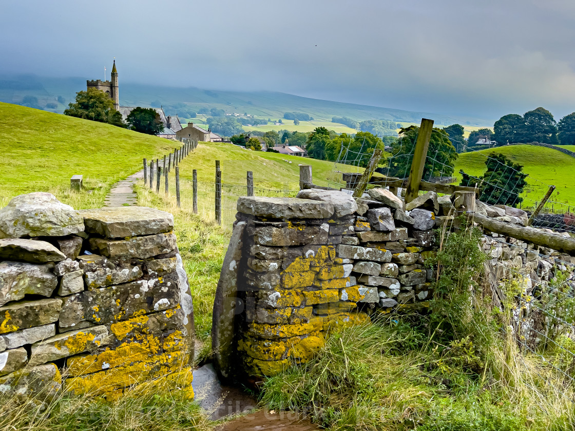 "Hawes to Gayle Footpath and Squeeze Stile" stock image