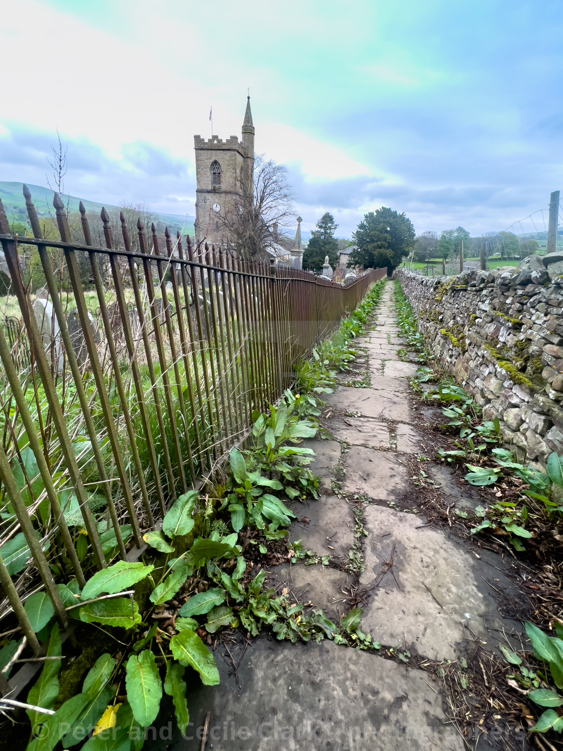 "Hawes, St. Margarets Church Graveyard." stock image