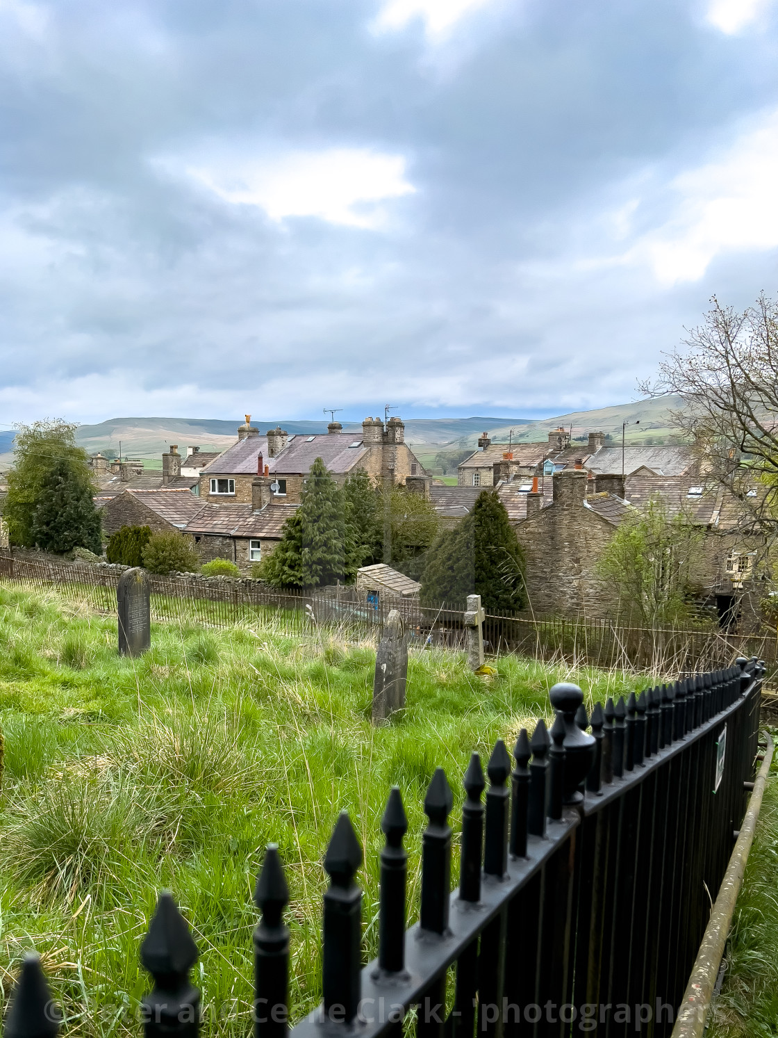 "Hawes, St. Margarets Church Graveyard." stock image