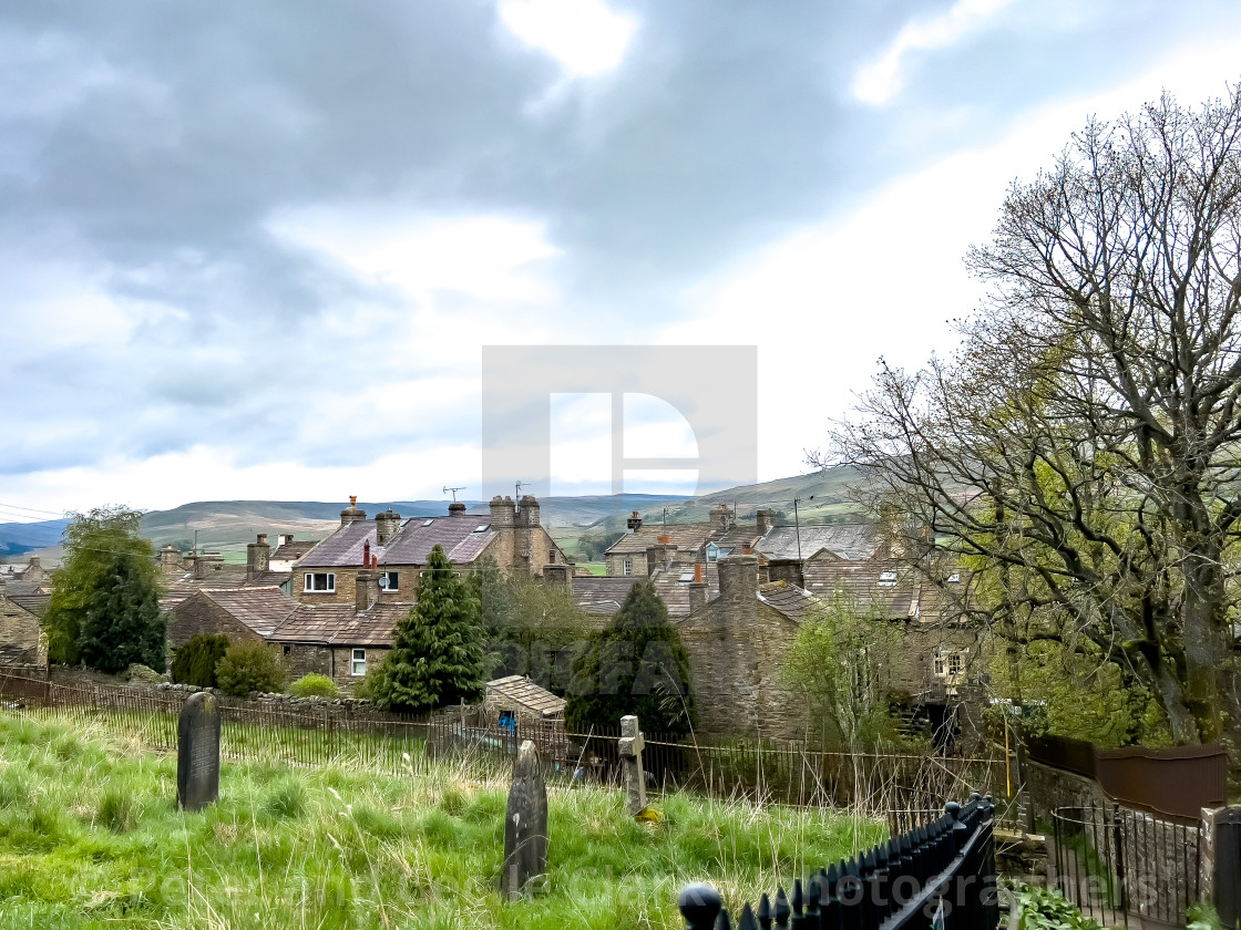 "Hawes, St. Margarets Church Graveyard." stock image