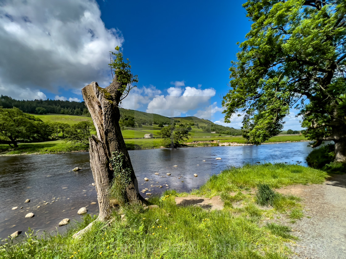 "River Wharfe, Appletreewick." stock image