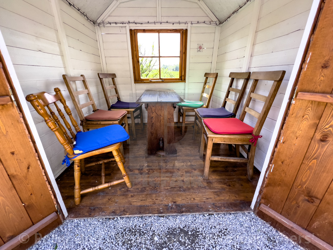 "Pub Shed, Yorkshire Dales" stock image