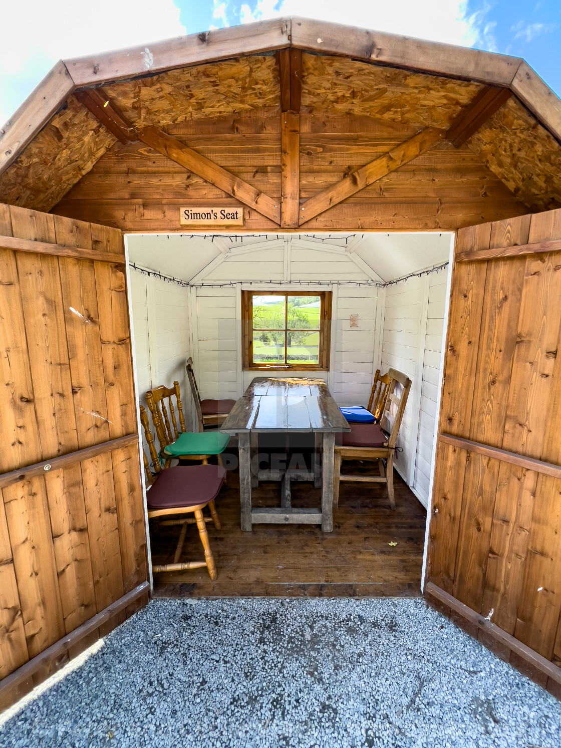 "Pub Shed, Yorkshire Dales" stock image