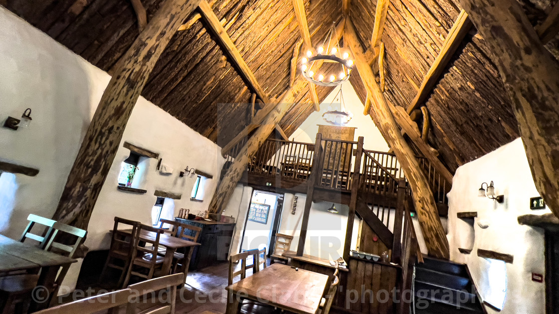 "The Craven Cruck Barn." stock image