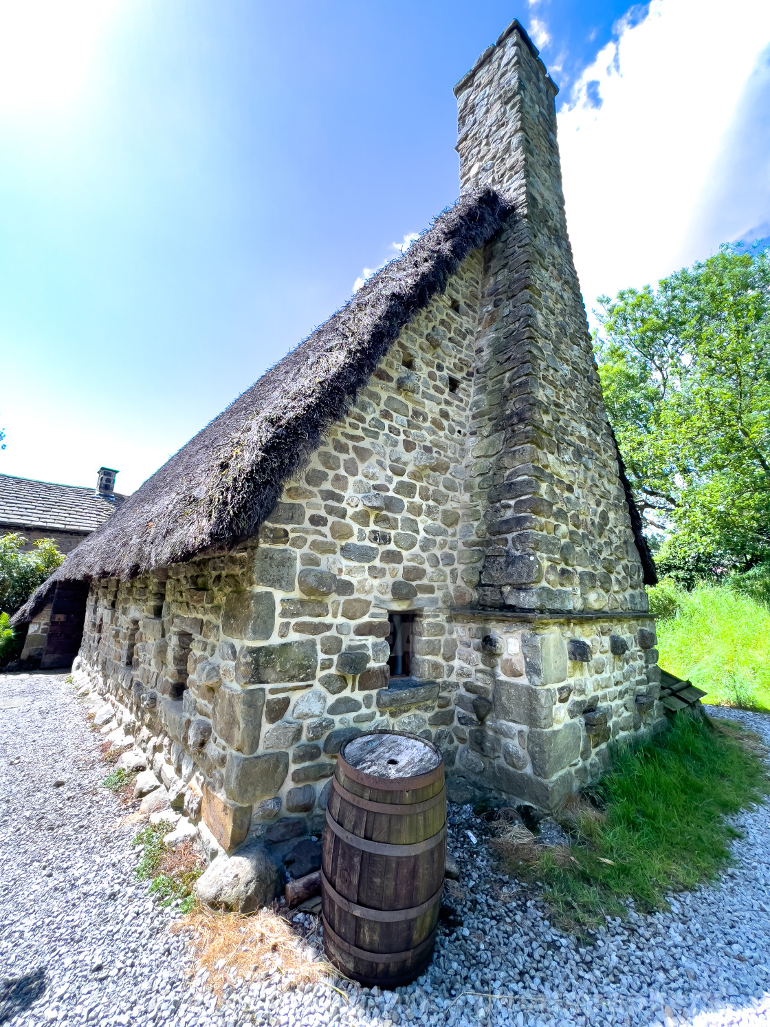 "The Craven Cruck Barn." stock image