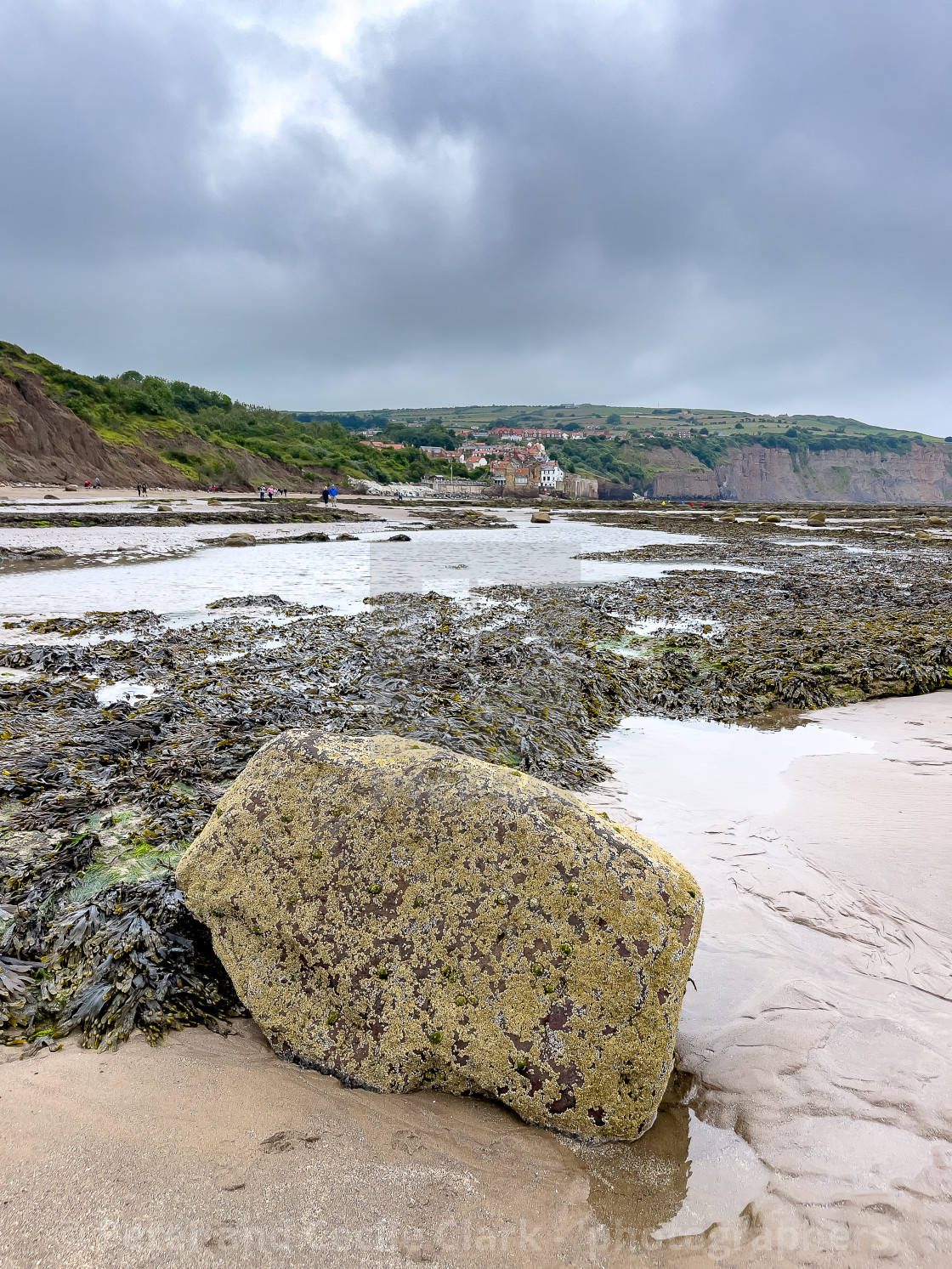 "Robin Hoods Bay Beach" stock image