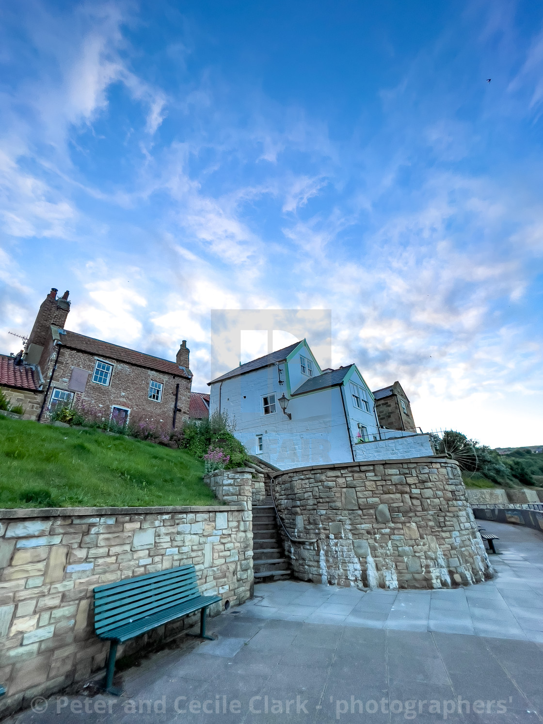 "Robin Hoods Bay, Promenade" stock image