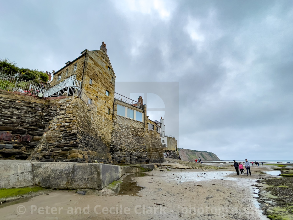 "Robin Hoods Bay," stock image