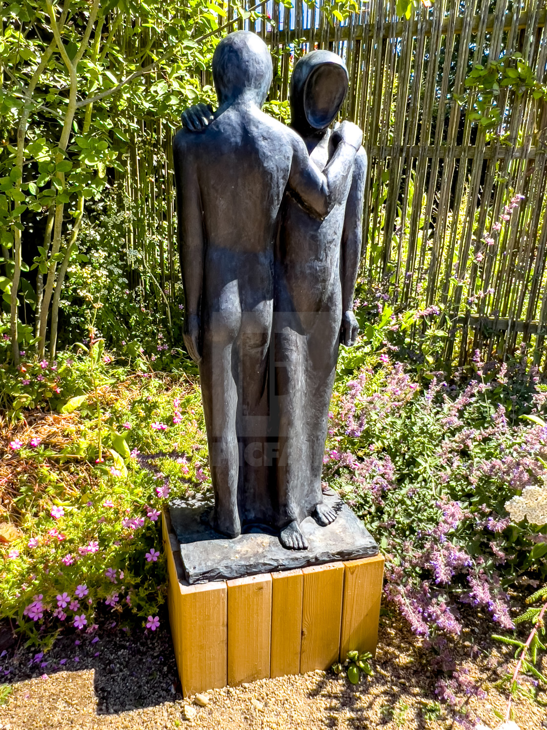 "Helmsley Walled Garden Sculpture. In Passing." stock image