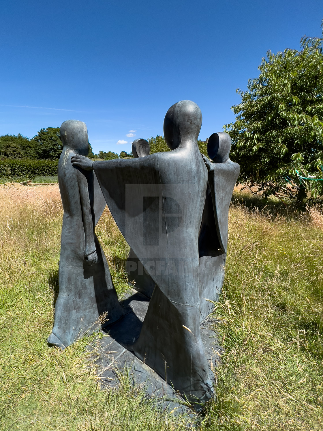 "Helmsley Walled Garden Sculpture, Someone." stock image