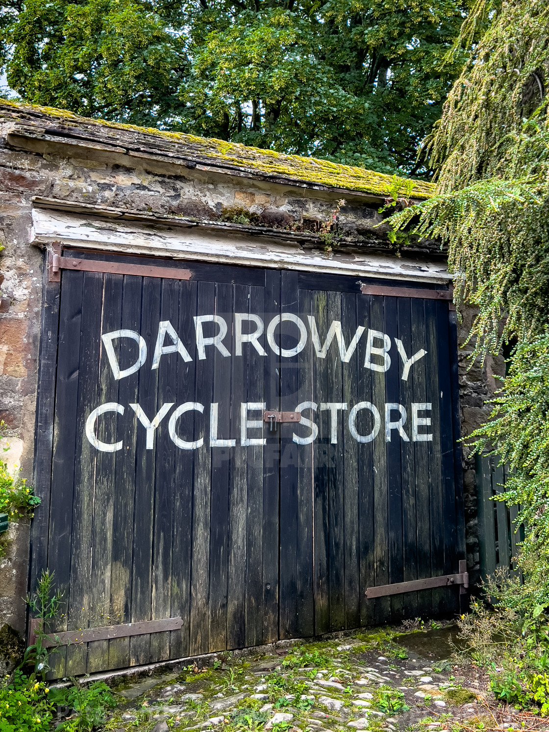 "Darrowby Cycle Store, Grassington." stock image