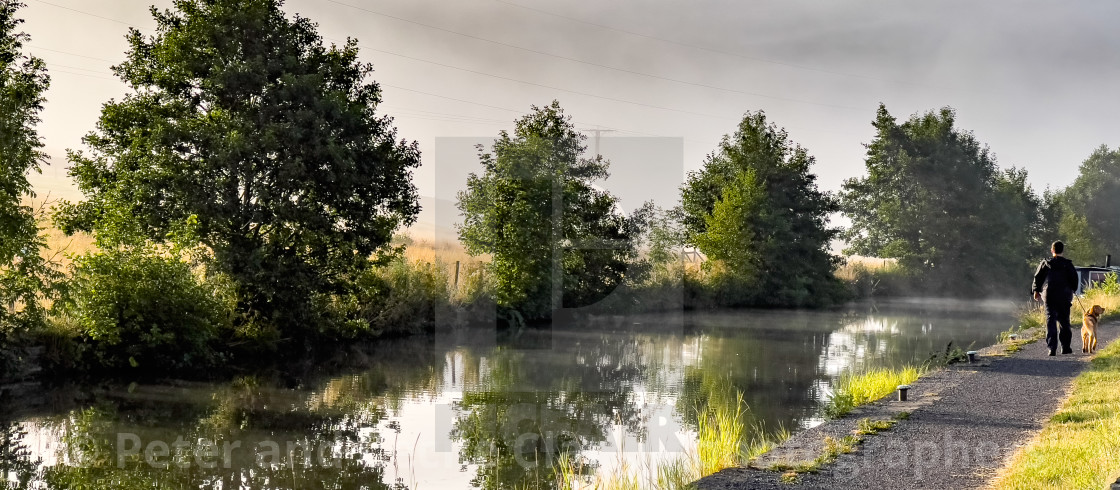 "Reflection, Leeds Liverpool Canal." stock image