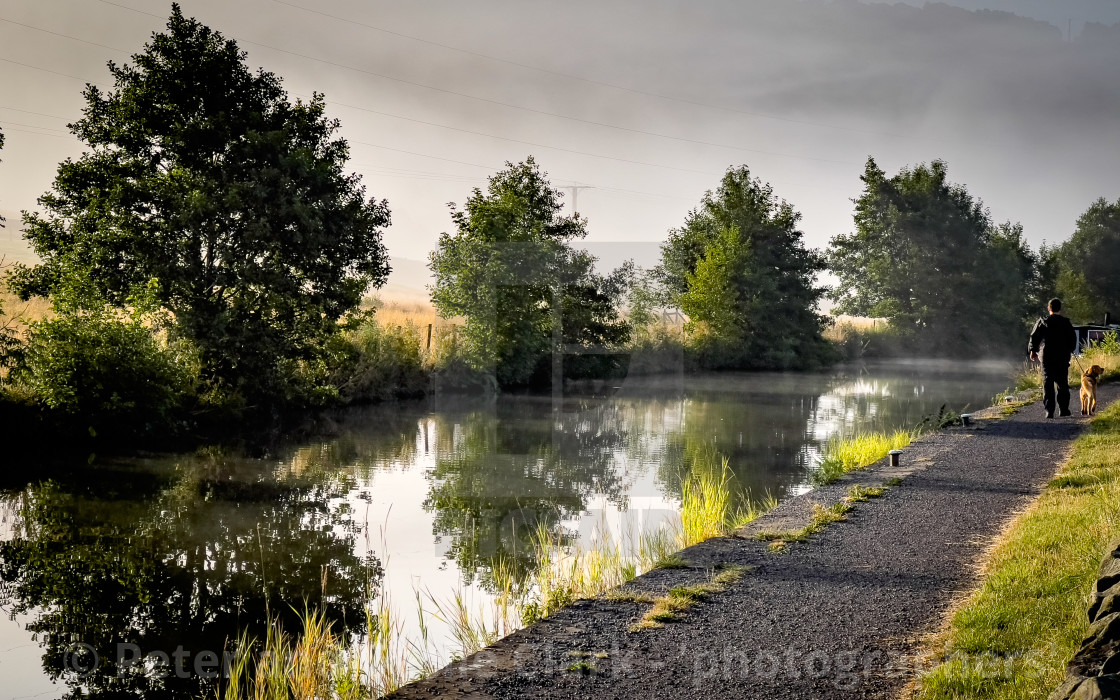 "Reflection, Leeds Liverpool Canal." stock image