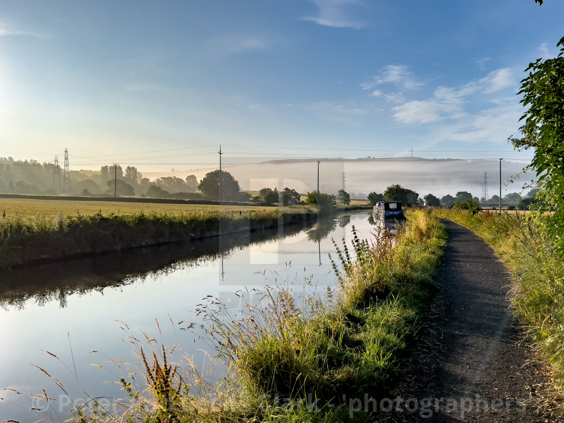 "Leeds Liverpool Canal and Towpath." stock image