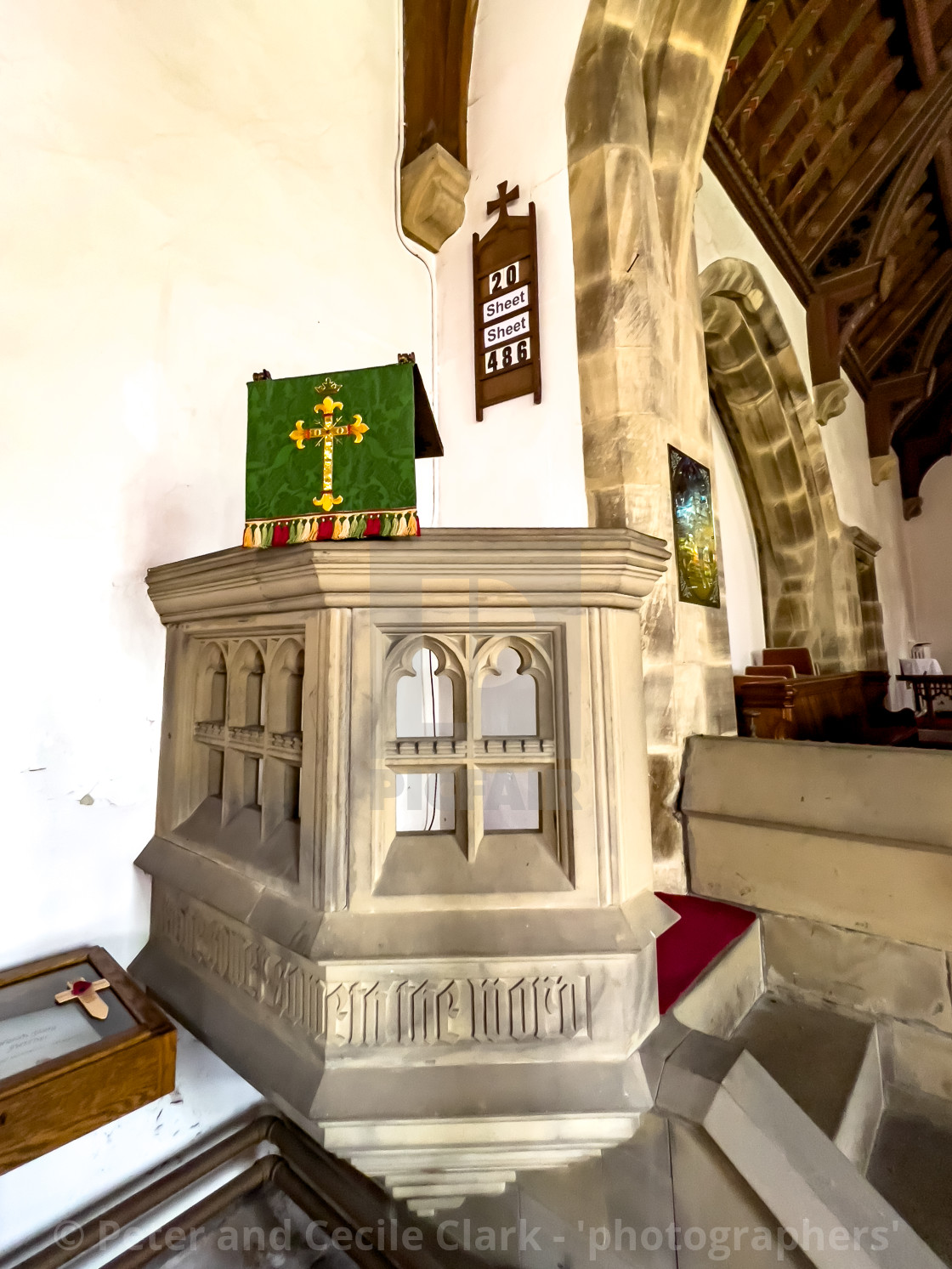 "St. Mary's Church, Kettlewell." stock image