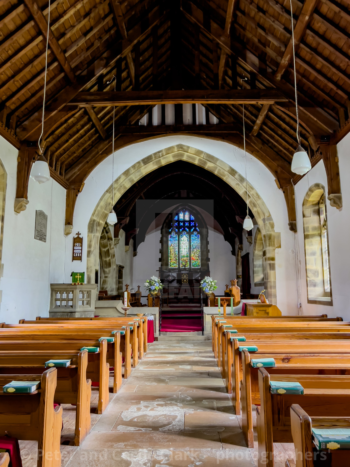 "St. Mary's Church, Kettlewell." stock image