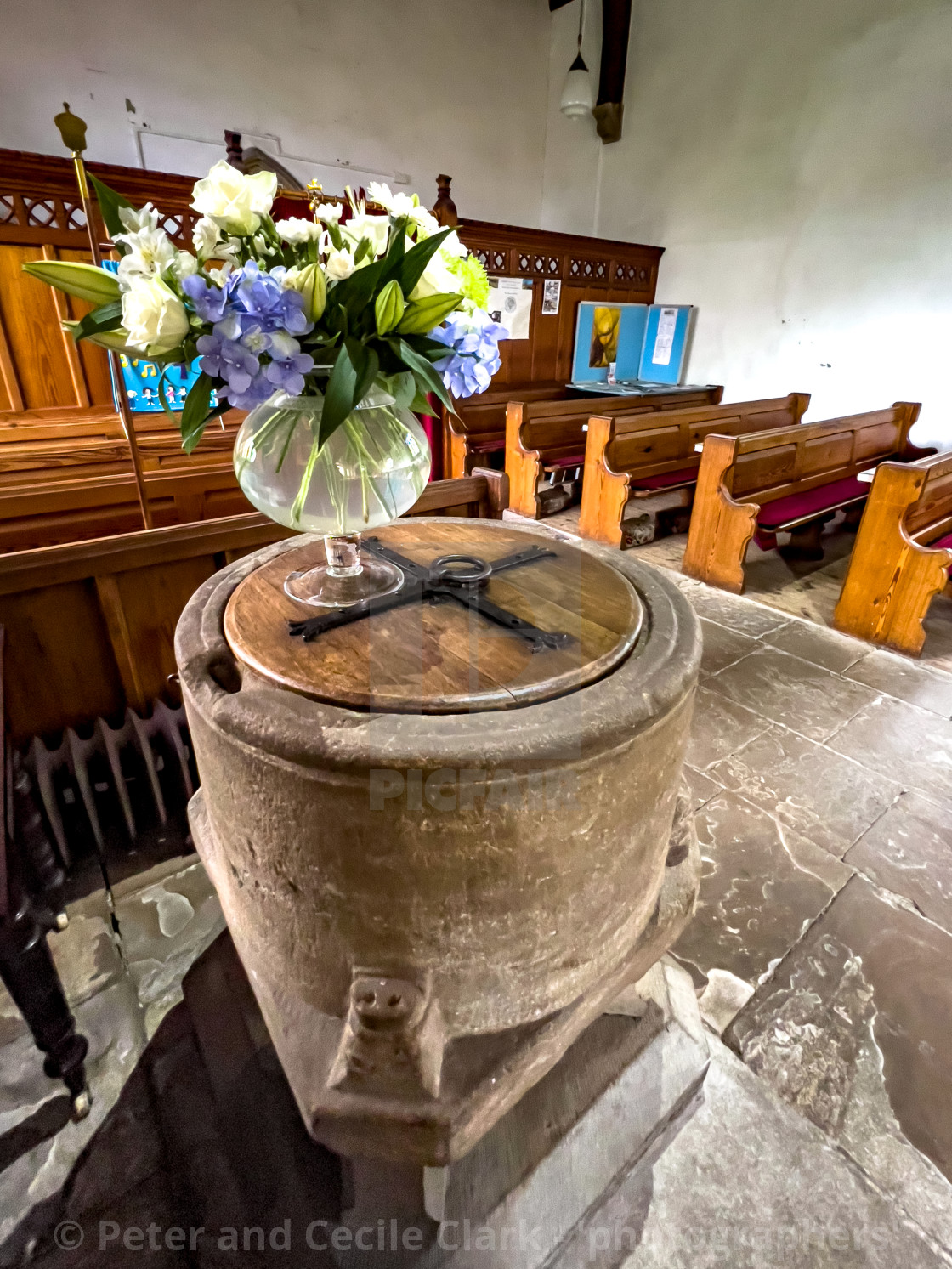 "St. Mary's Church, Kettlewell." stock image