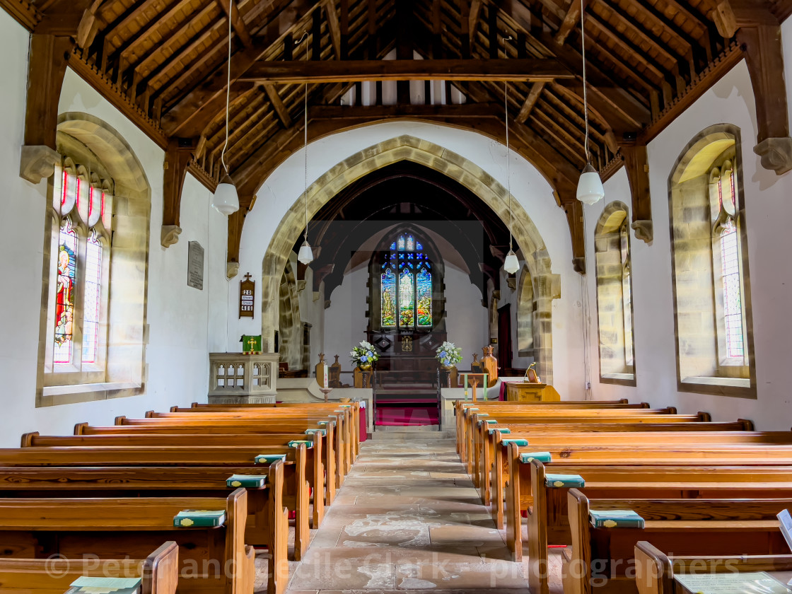 "St. Mary's Church, Kettlewell." stock image