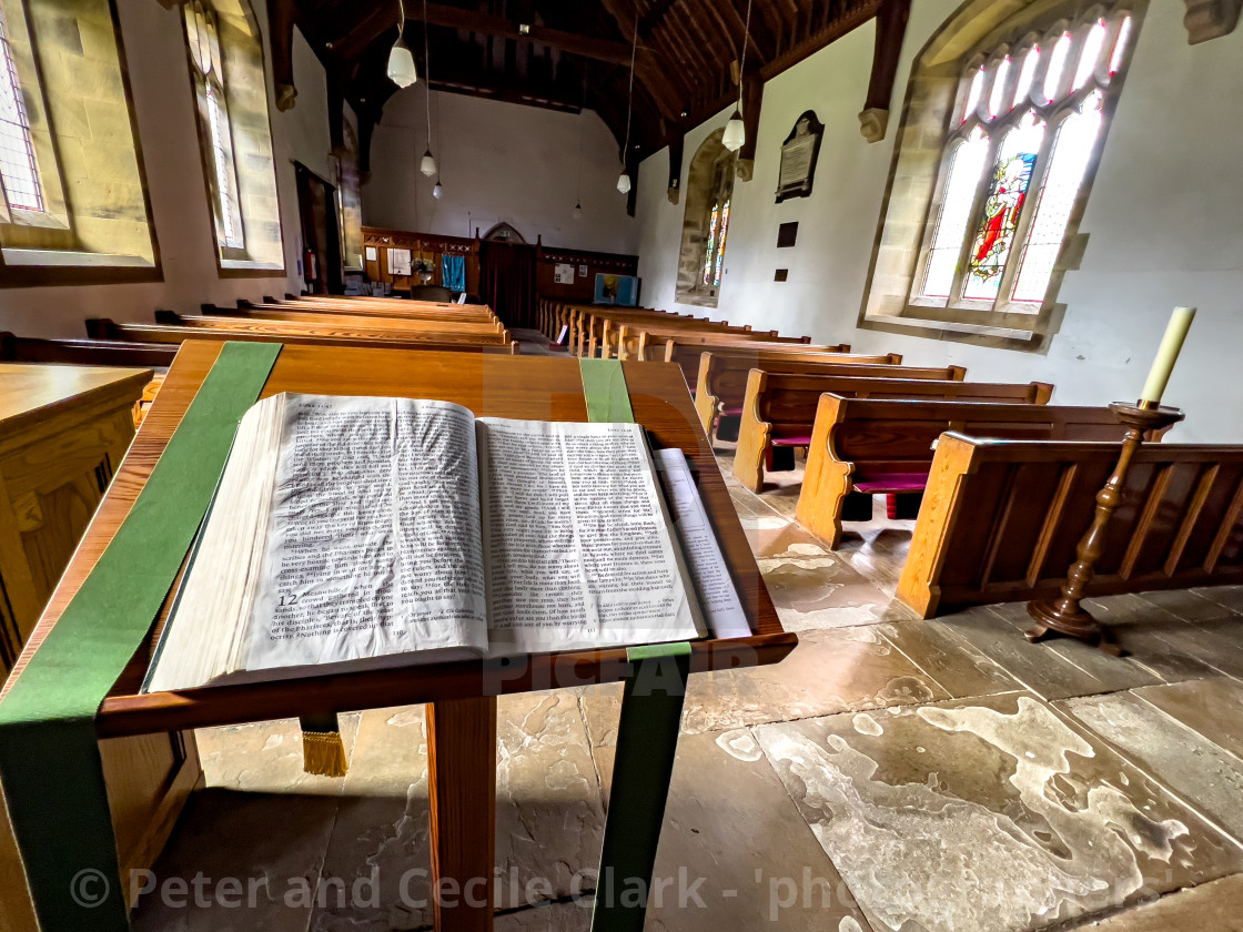 "St. Mary's Church, Kettlewell." stock image