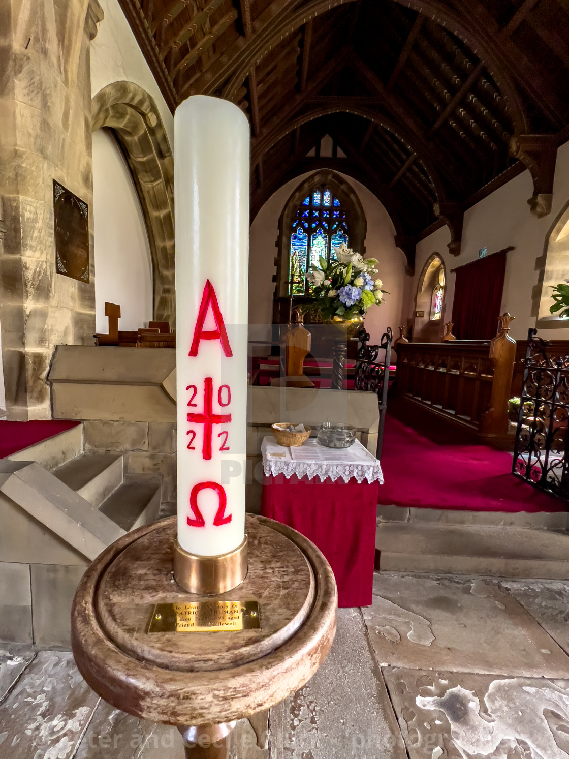 "St. Mary's Church, Kettlewell." stock image