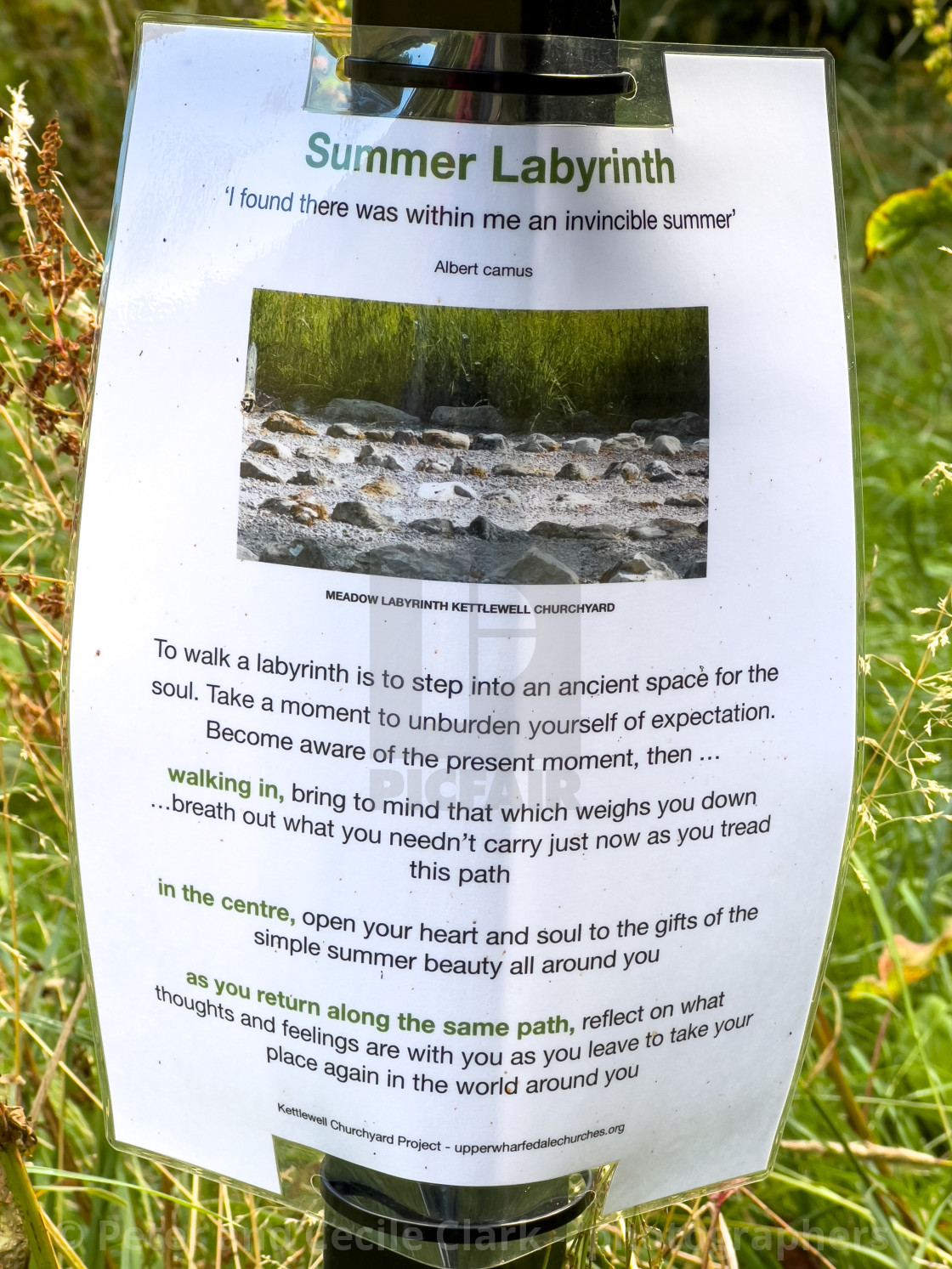 "Kettlewell Labyrinth Poster" stock image