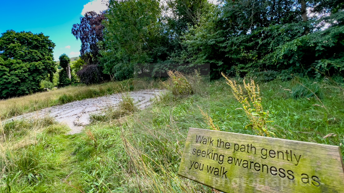 "Kettlewell Labyrinth" stock image