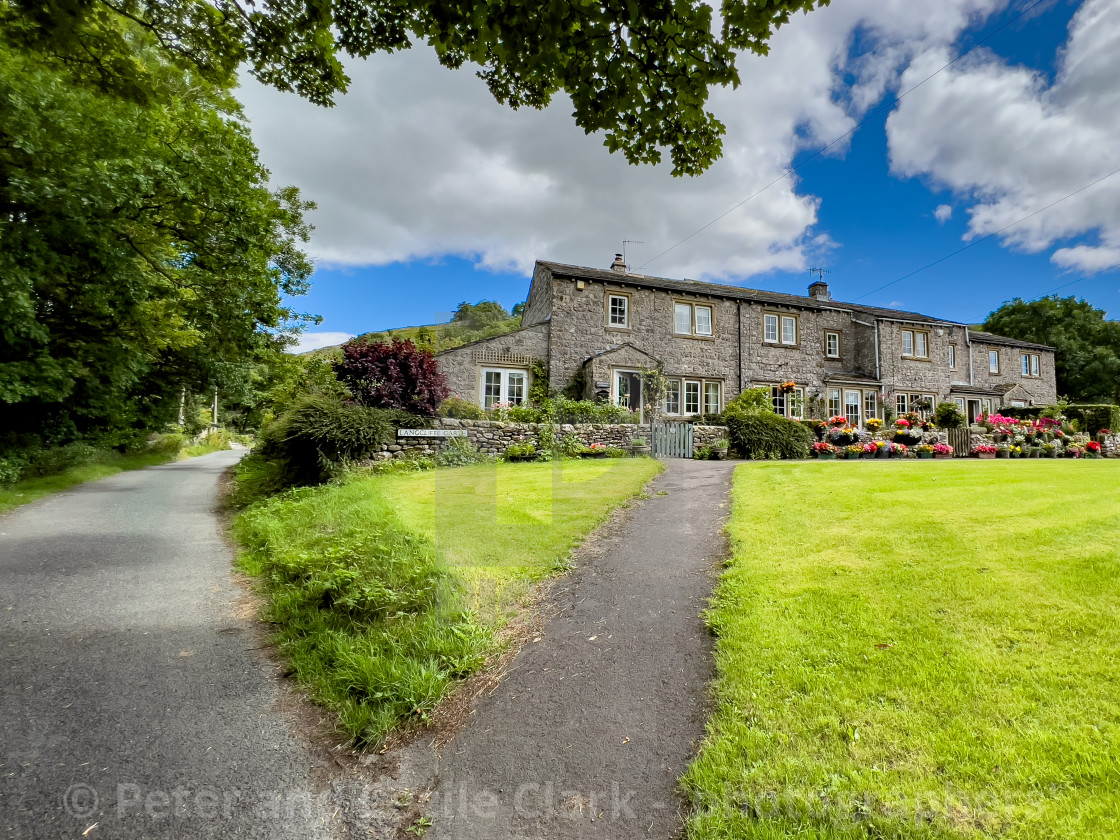 "Kettlewell Cottages" stock image