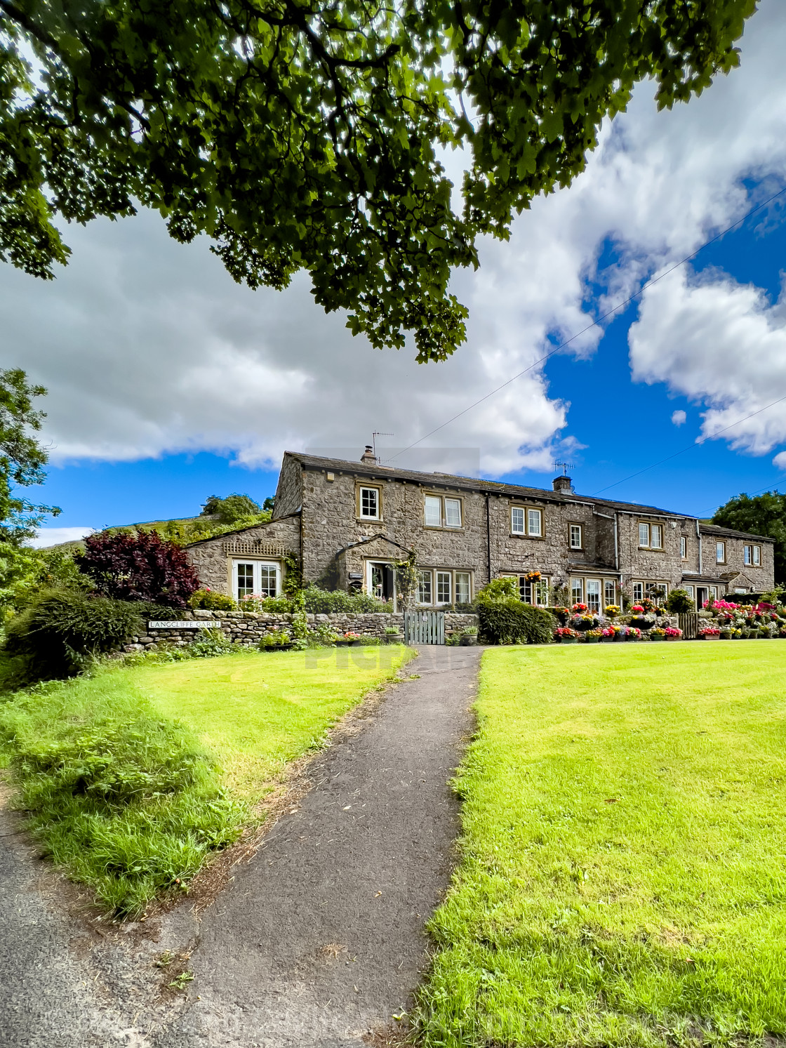 "Kettlewell Cottages" stock image