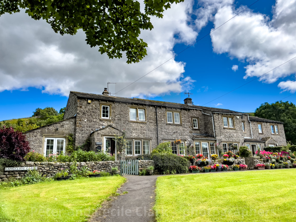 "Kettlewell Cottages" stock image