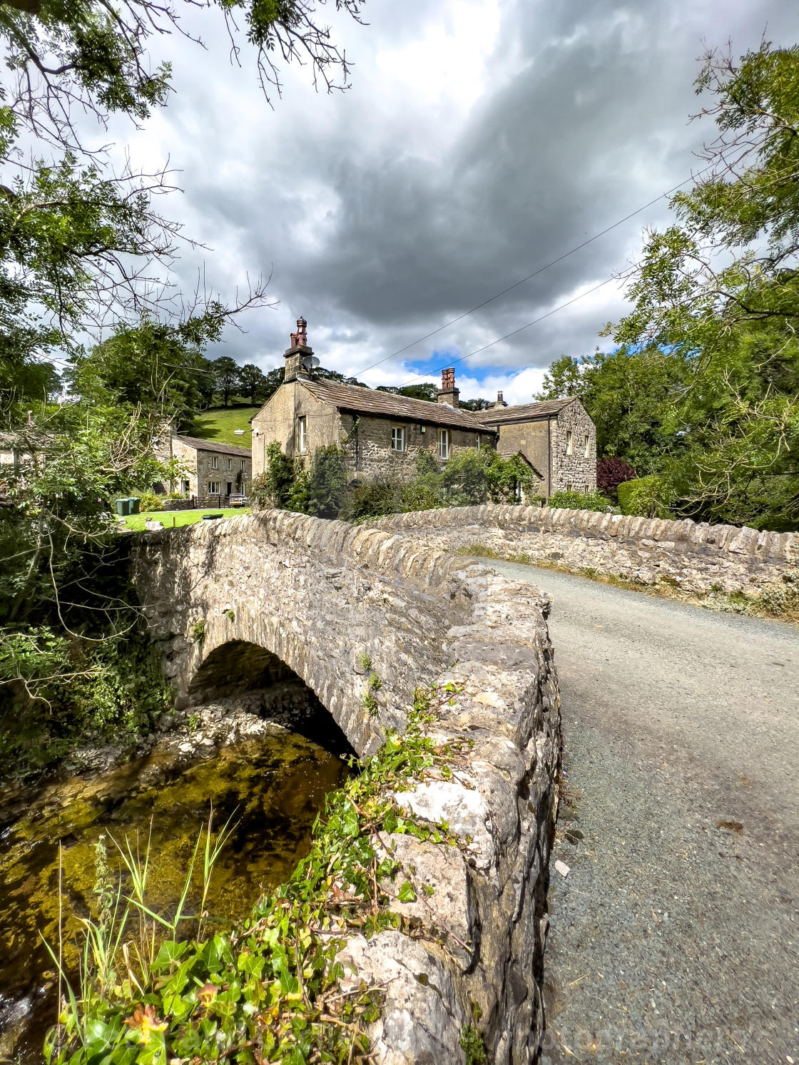 "Kettlewell, Town Head Bridge." stock image