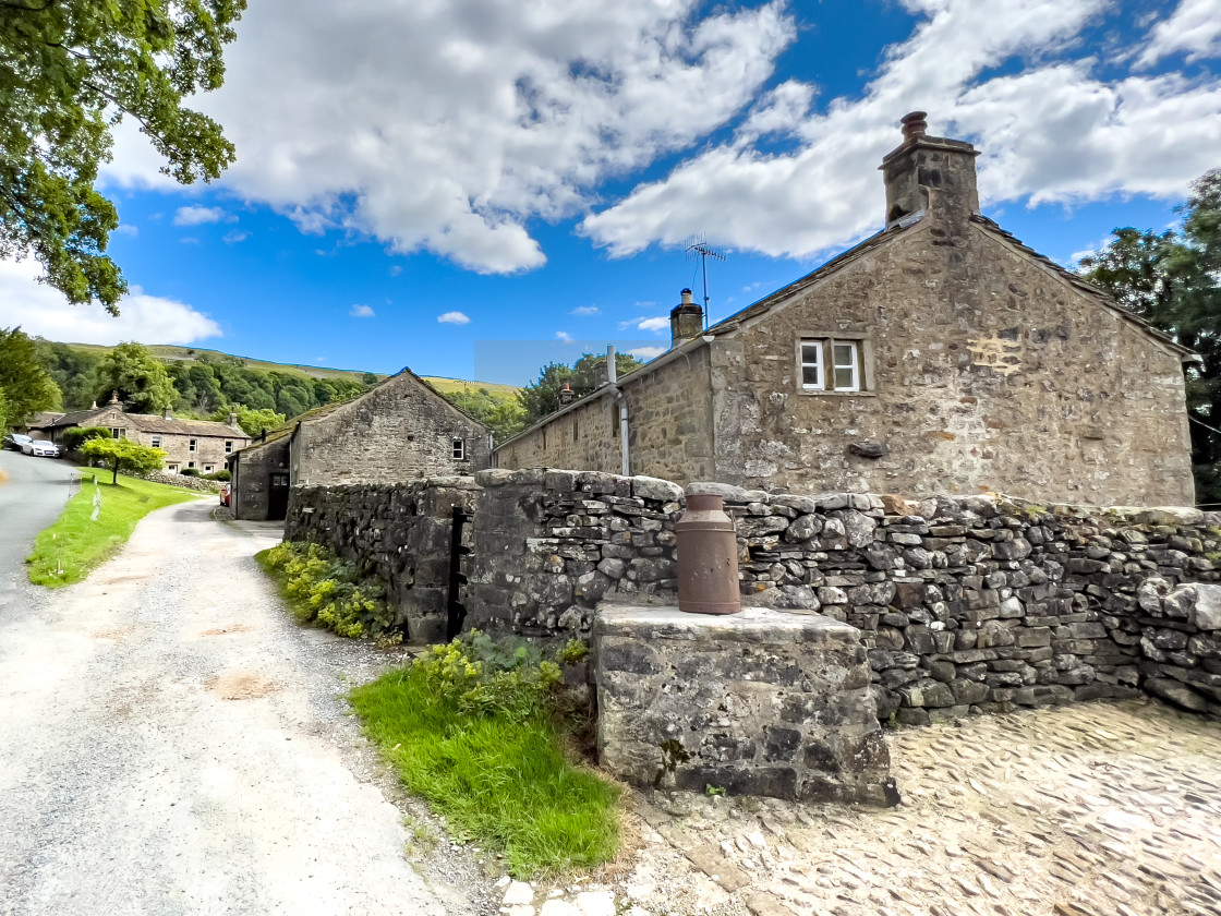 "Kettlewell Cottages." stock image