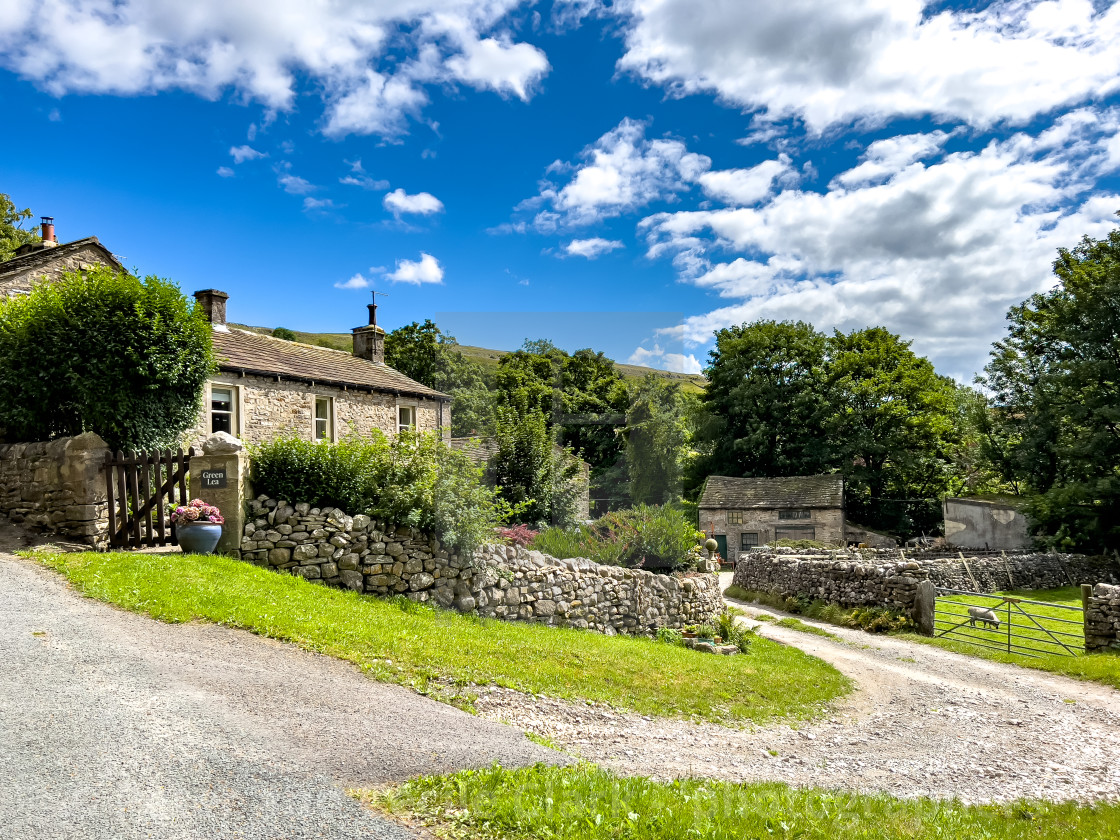 "Kettlewell Cottages." stock image