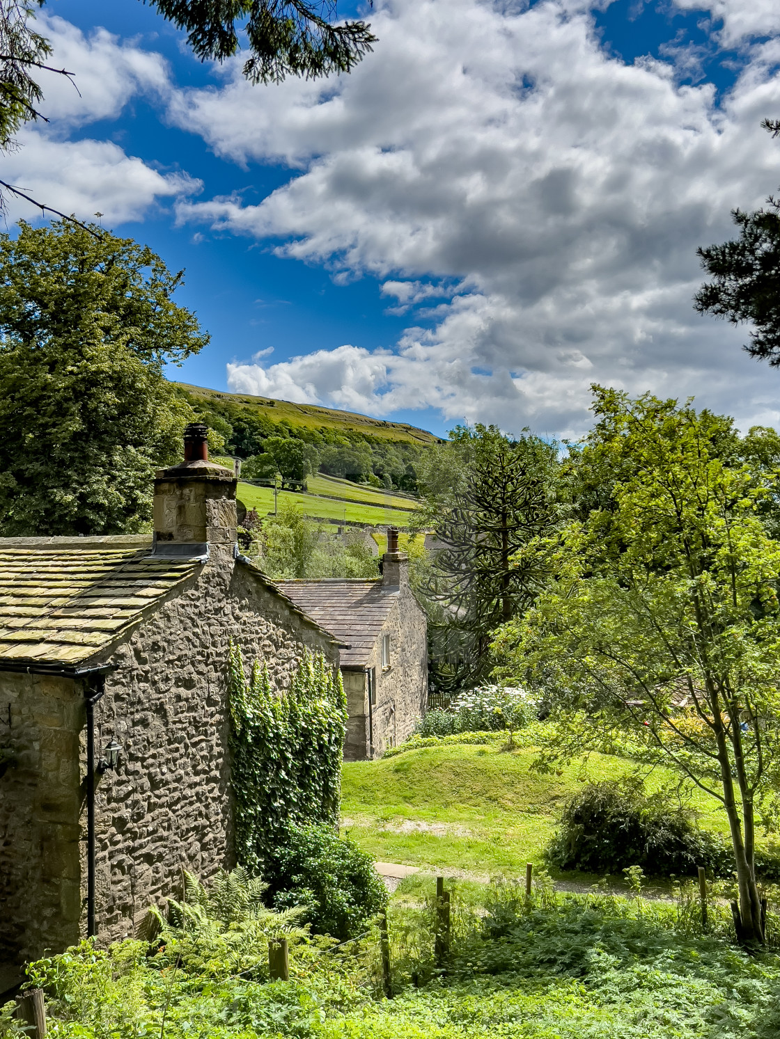 "Kettlewell Cottages." stock image