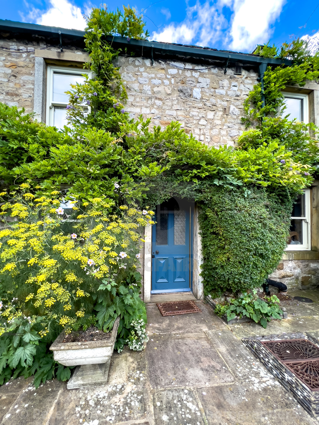 "Kettlewell Cottages." stock image