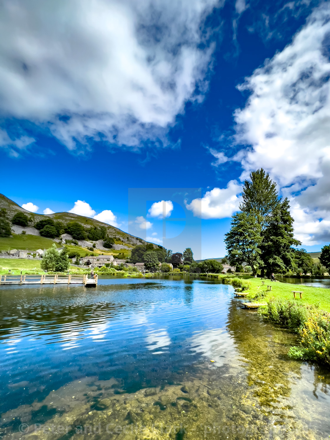 "Kilnsey Park Fly Fishing Lake" stock image