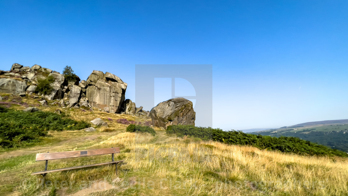 "Cow and Calf Rocks Ilkley." stock image