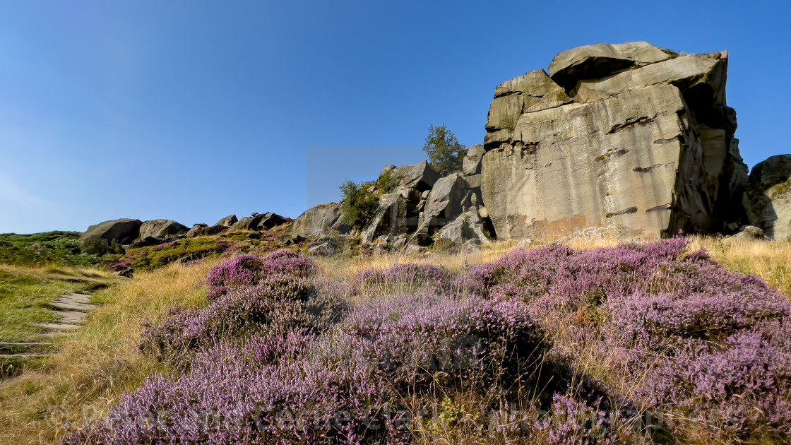 "Cow and Calf Rocks Ilkley." stock image