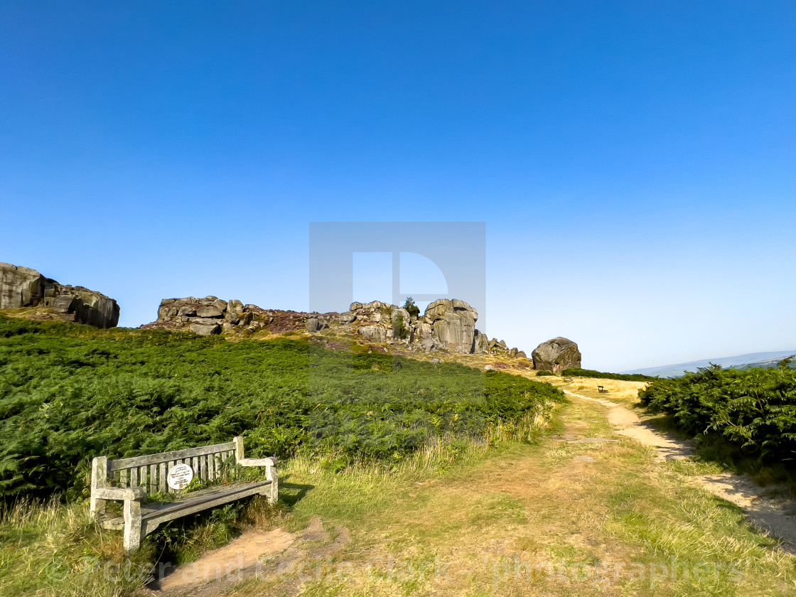 "Cow and Calf Rocks Ilkley." stock image