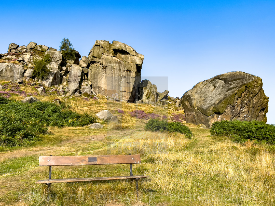 "Cow and Calf Rocks Ilkley." stock image