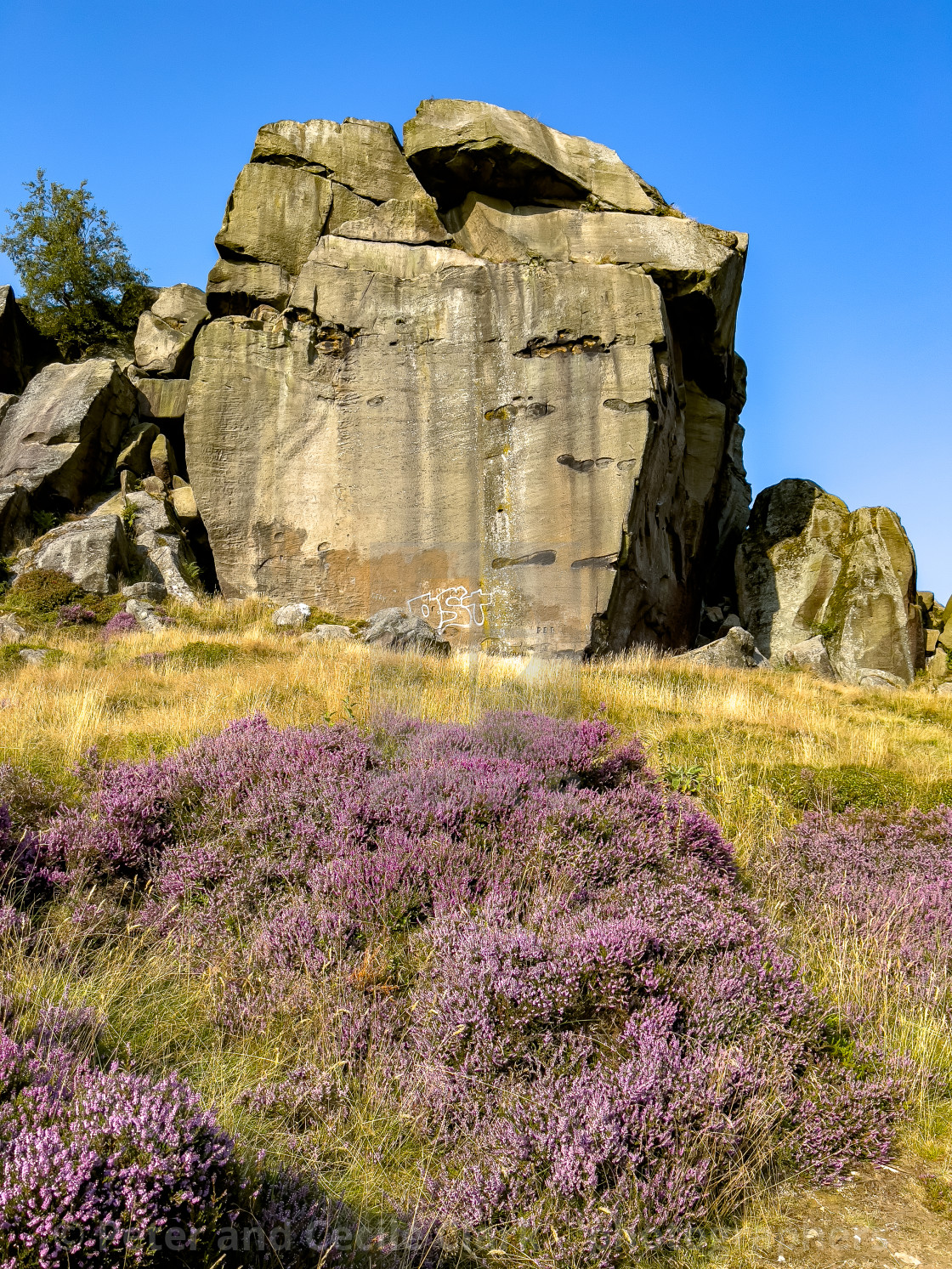 "Cow and Calf Rocks Ilkley." stock image