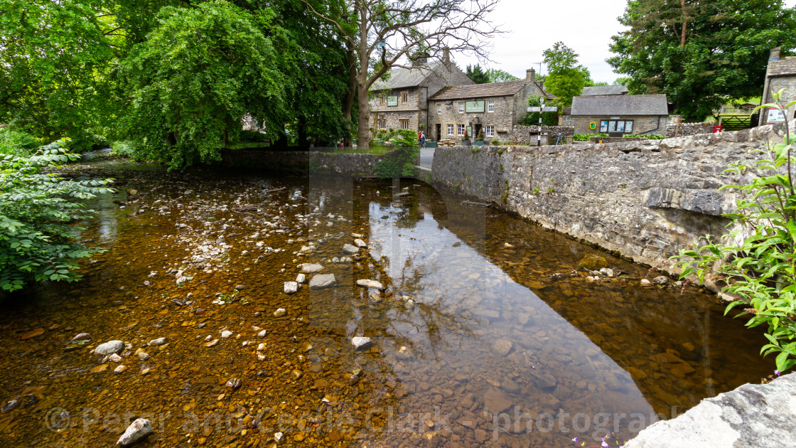 "Malham, Stone Arched Bridge" stock image