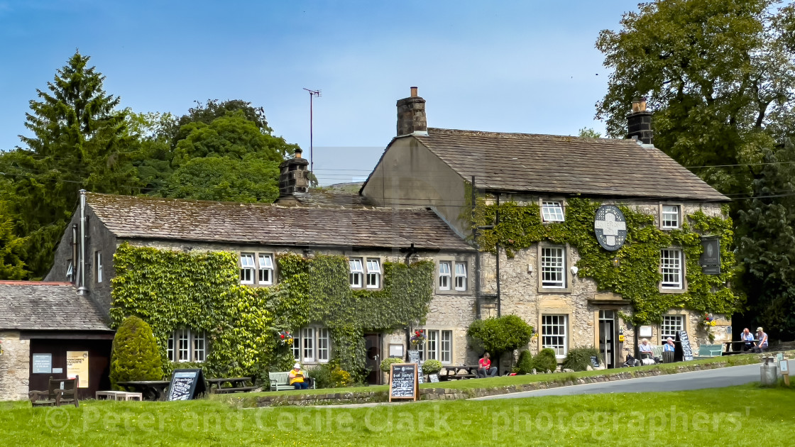 "The Lister Arms, Malham, North Yorkshire" stock image