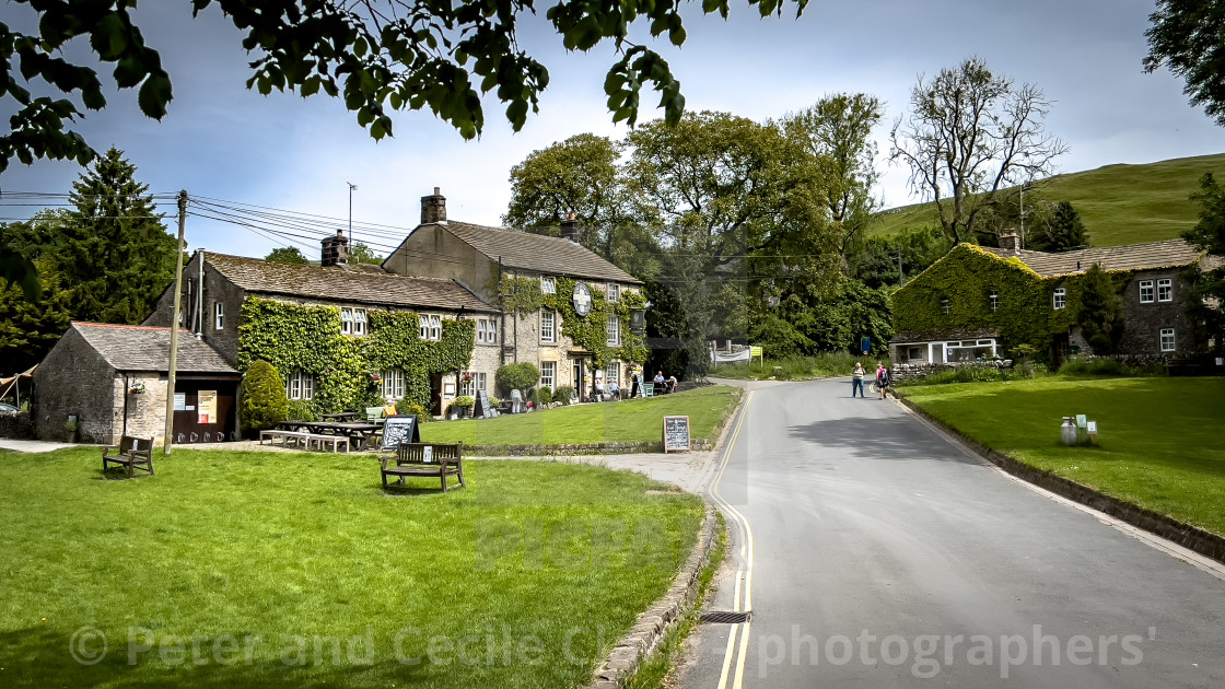 "The Lister Arms, Malham, North Yorkshire" stock image