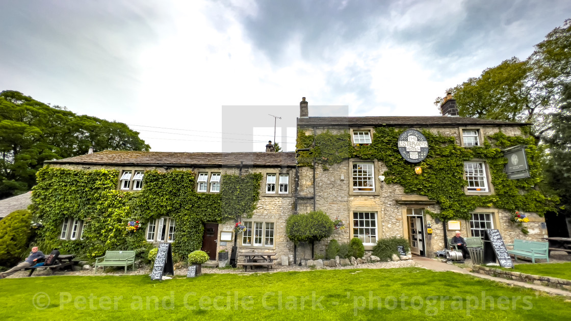 "The Lister Arms, Malham, North Yorkshire" stock image