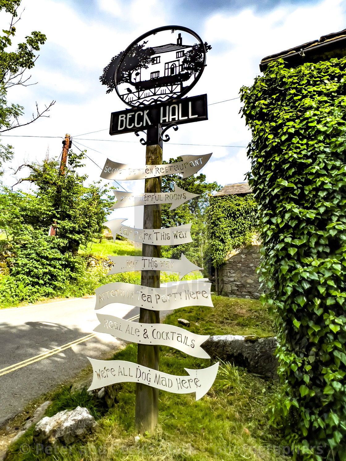 "Beck Hall, Malham, Yorkshire Dales." stock image